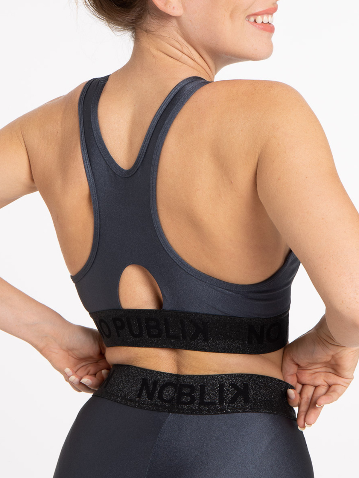 Brassière sport femme gris anthracite Brassière sport femme gris anthracite