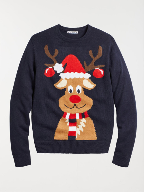 Pull renne de Noël homme