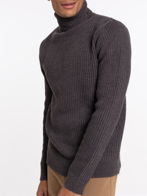 Pull col roulé homme