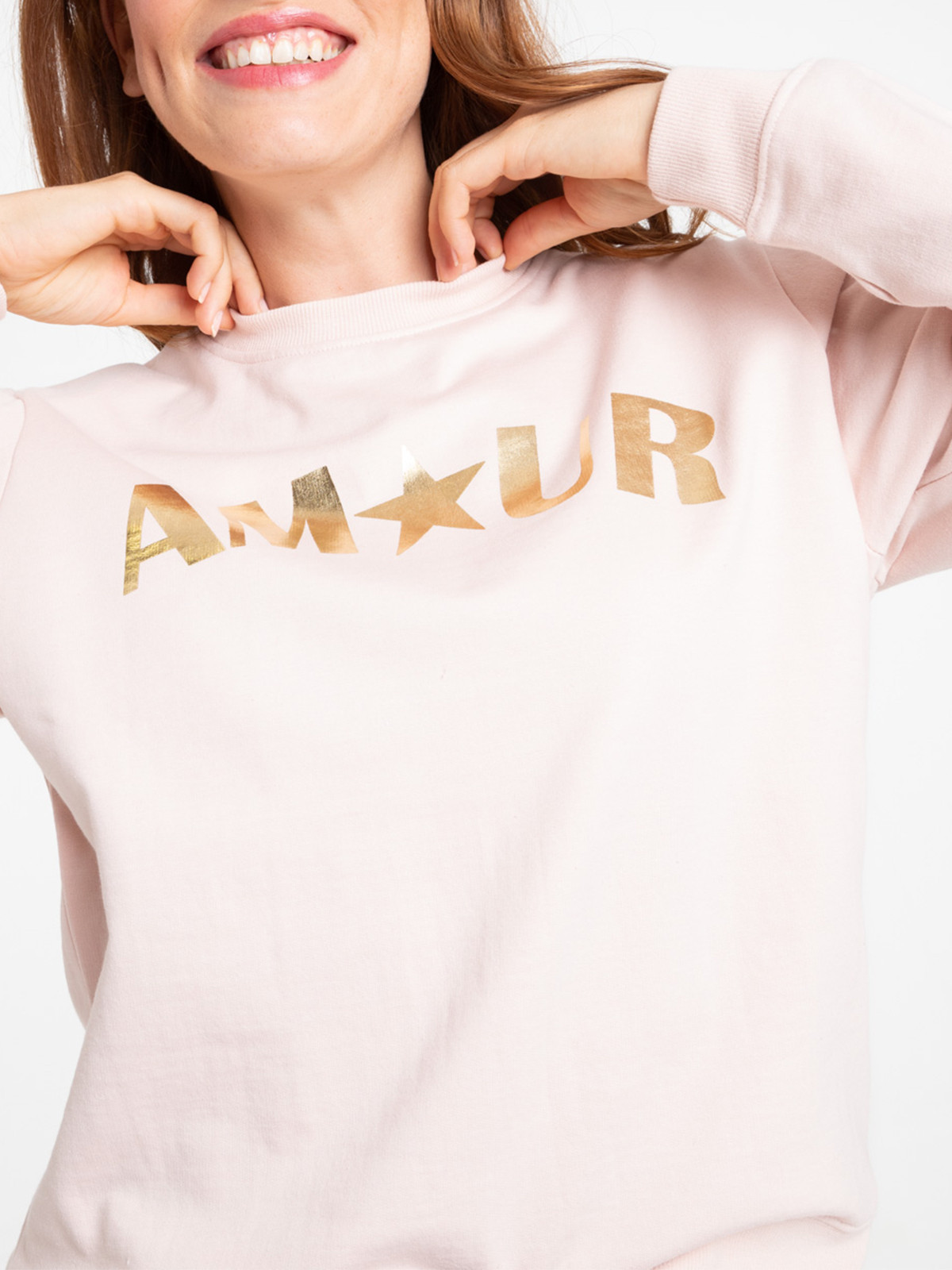 Sweat amour brillant femme