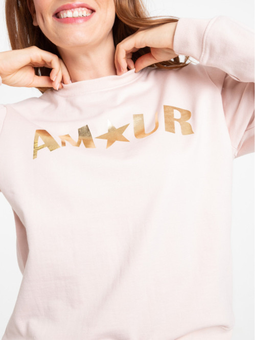 Sweat amour brillant femme