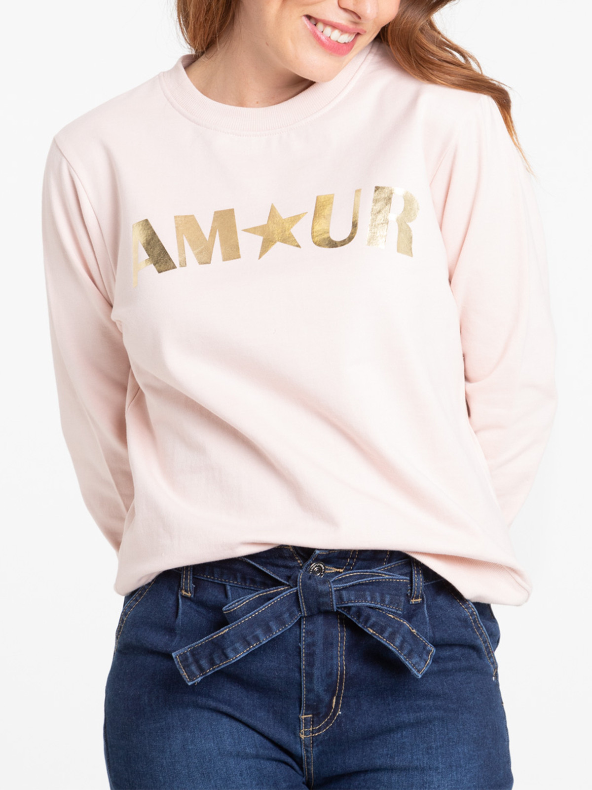 Sweat amour brillant femme