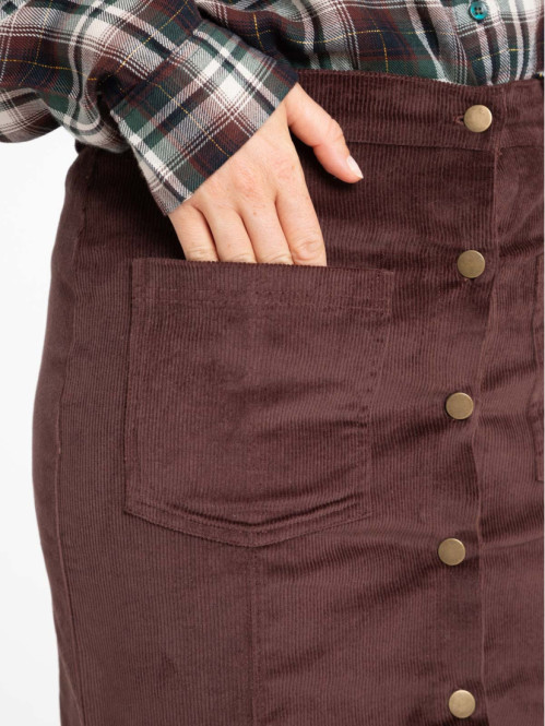 Jupe velours boutonnée...