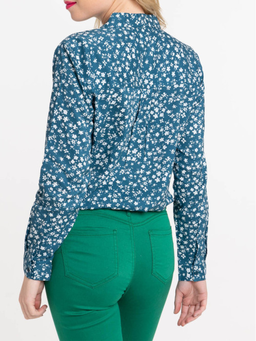 Chemise motif floral bleu...