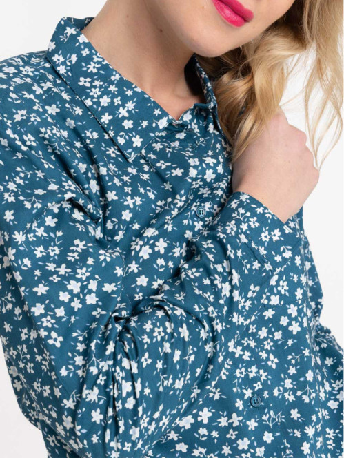 Chemise motif floral bleu...