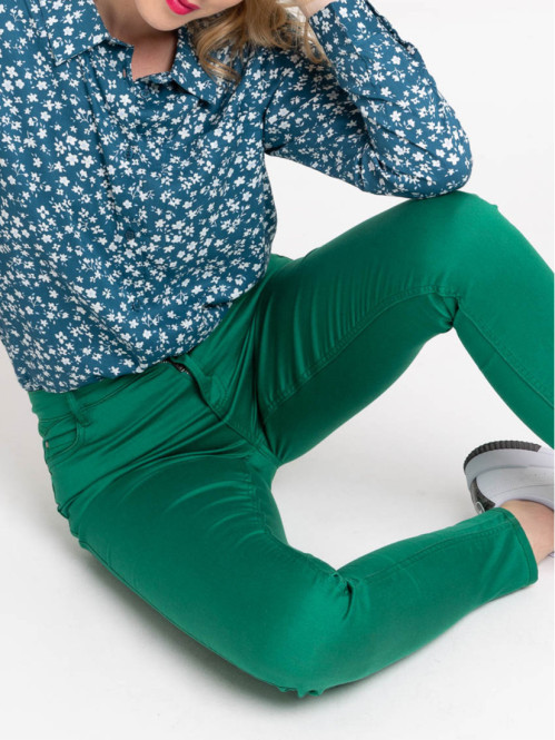 Chemise motif floral bleu...