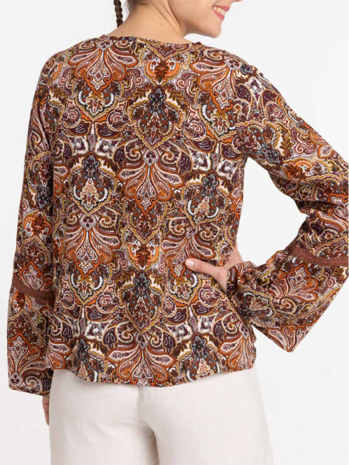 Blouse imprimée manche...