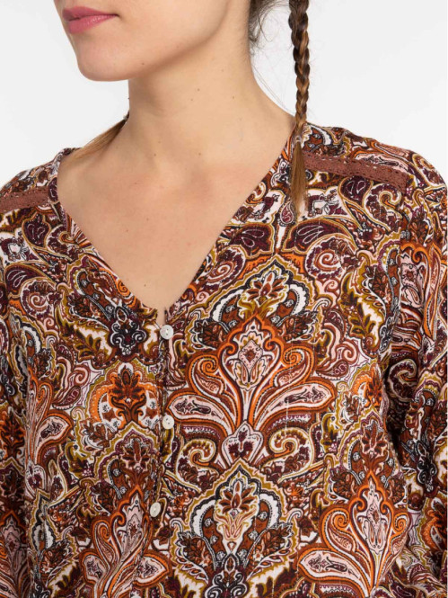 Blouse imprimée manche...
