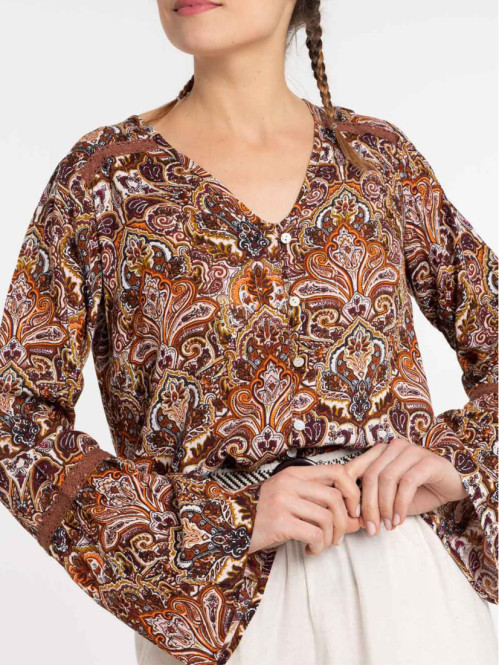 Blouse imprimée manche...