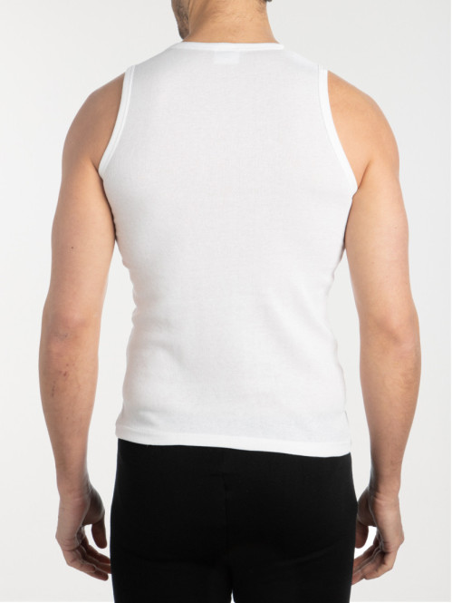 Débardeur blanc homme