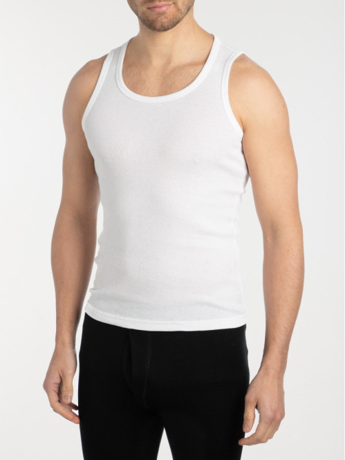Débardeur blanc homme