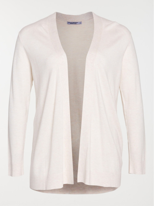 Gilet beige chiné grande...