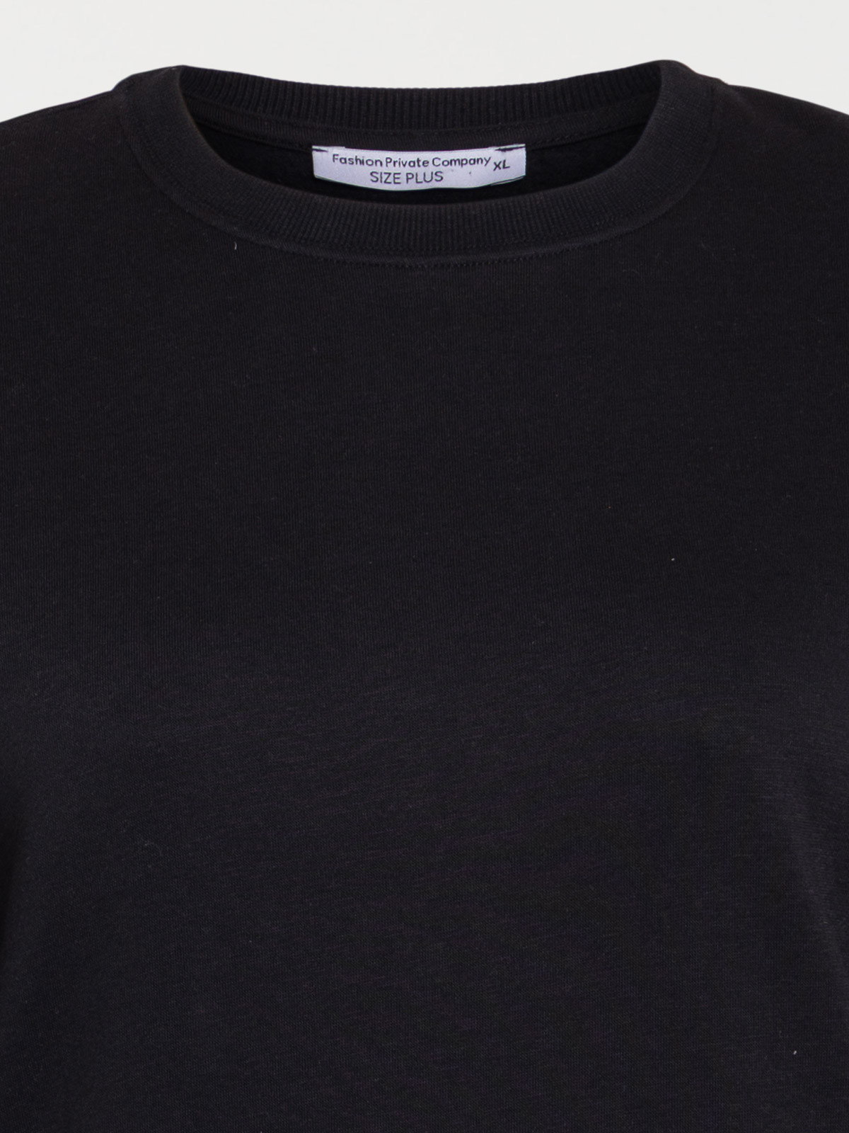 Sweat col rond noir grande taille femme Sweat col rond noir grande taille femme
