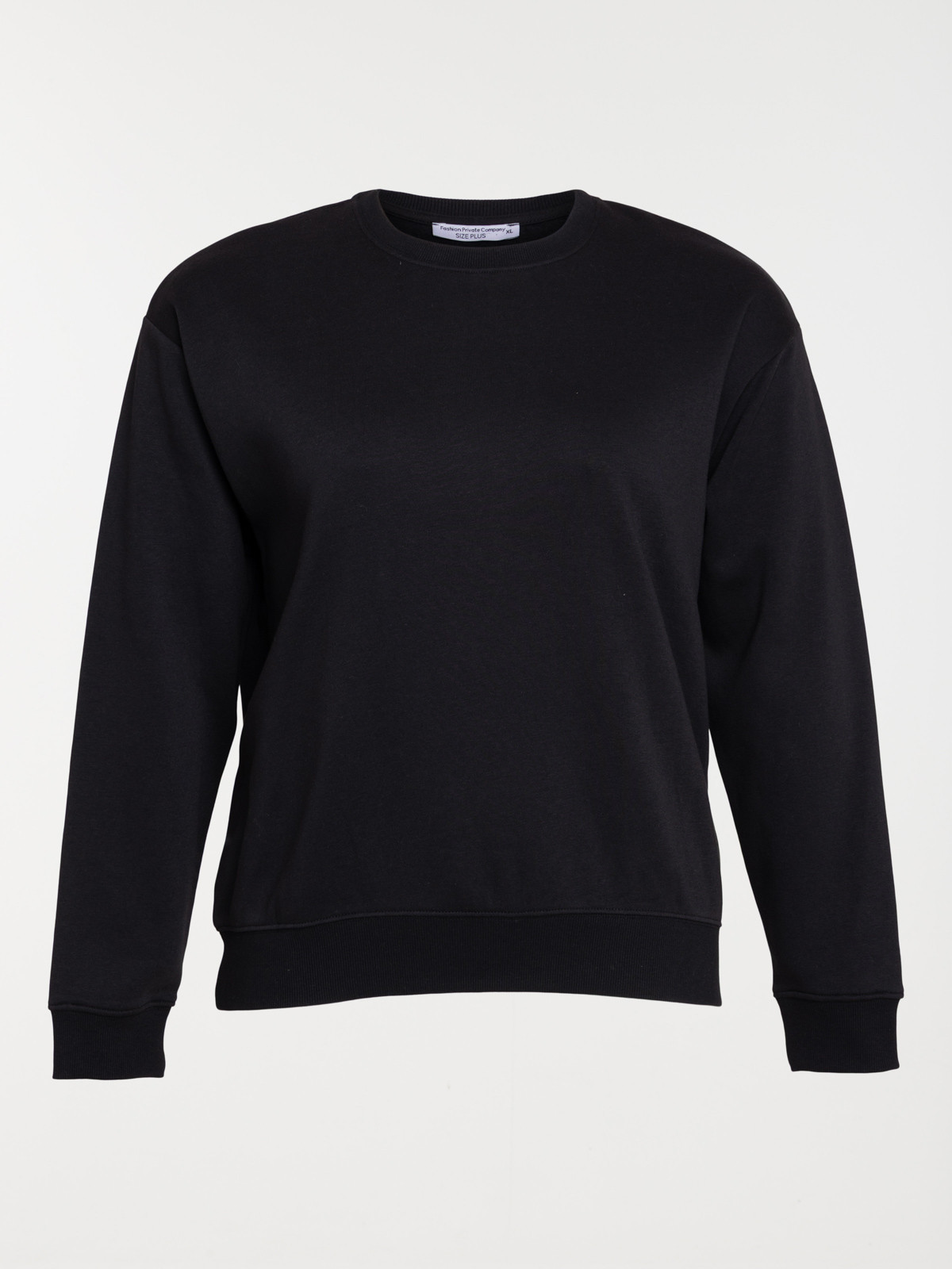 Sweat col rond noir grande taille femme Sweat col rond noir grande taille femme