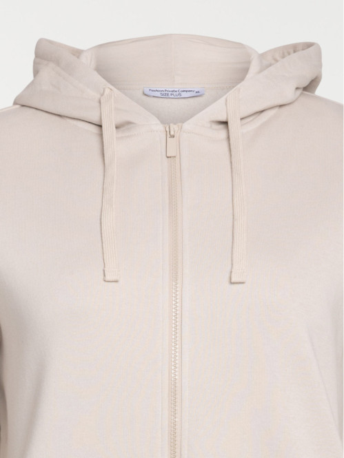 Sweat beige grisé grande taille femme Sweat beige grisé grande taille femme