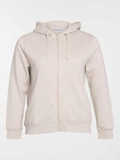 Sweat beige grisé grande taille femme Sweat beige grisé grande taille femme
