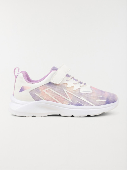 Basket blanche et lilas fille (31-35)