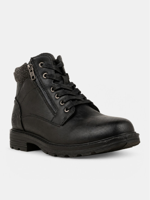 Boots noires lacets homme...