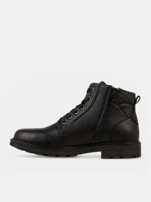 Boots noires lacets homme...