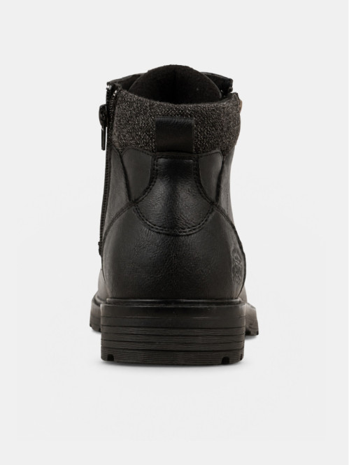 Boots noires lacets homme...