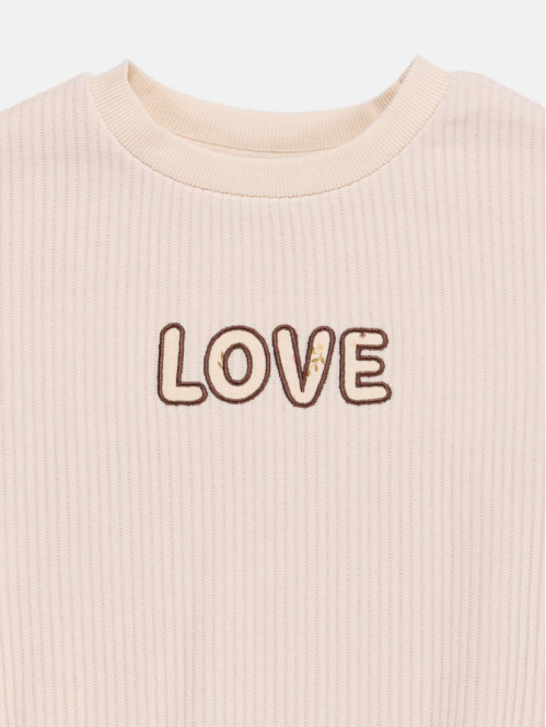Sweat velours love fille...