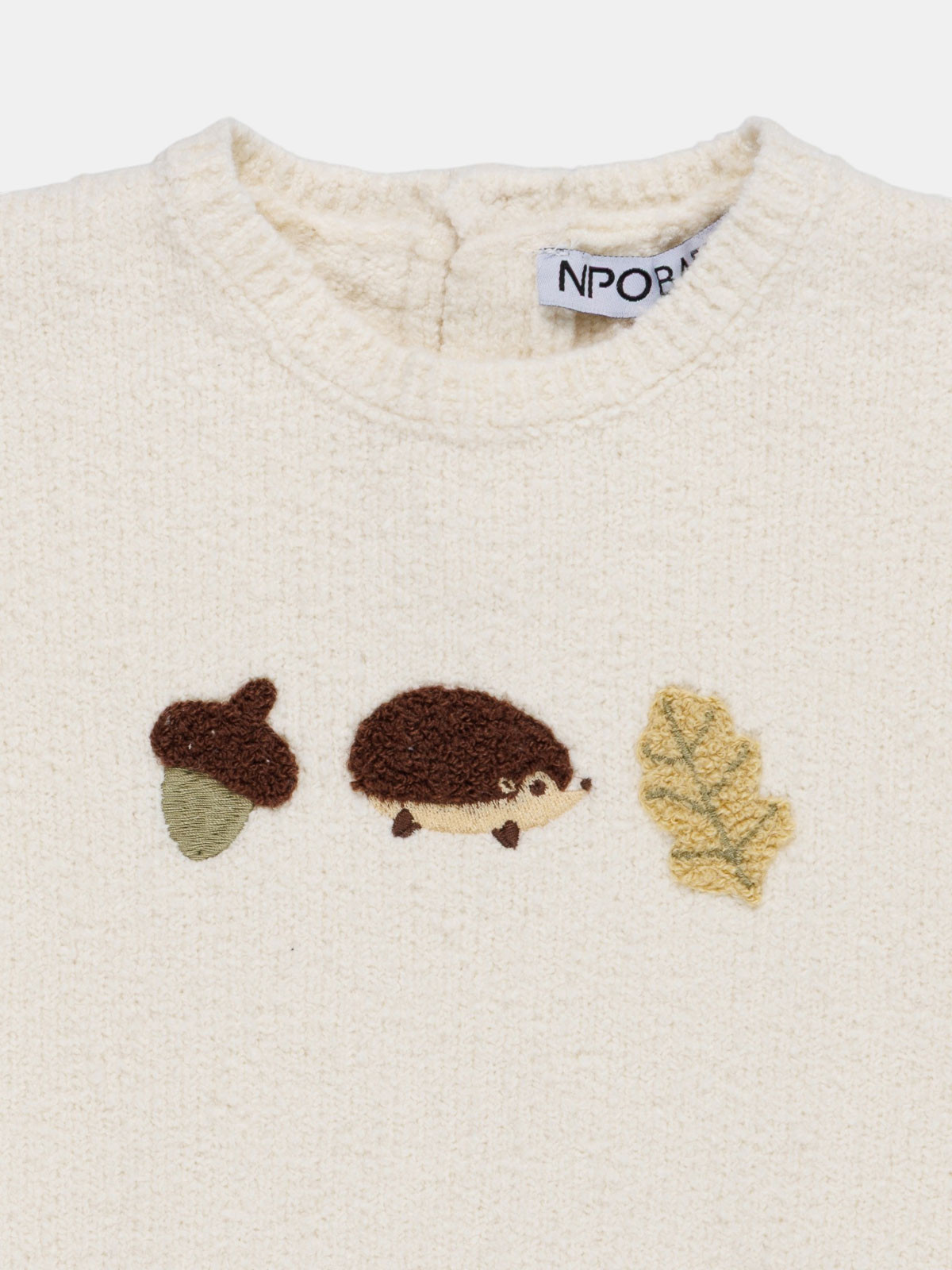 Pull motif automne brodé garçon (3-36M)