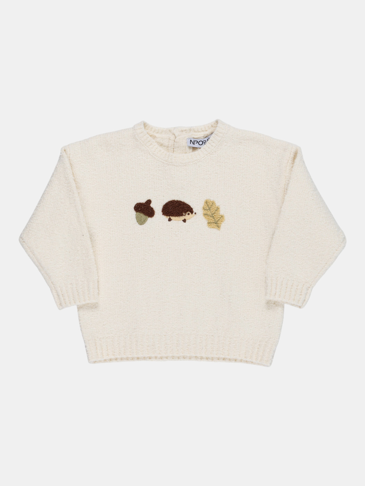 Pull motif automne brodé garçon (3-36M)