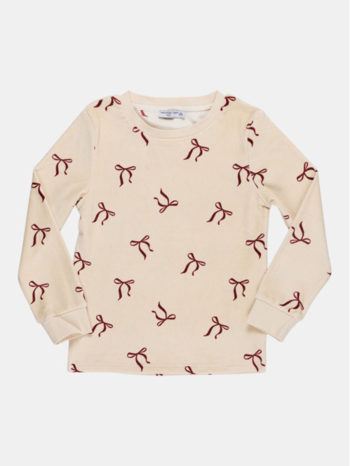 Pyjama velours motif noeud...