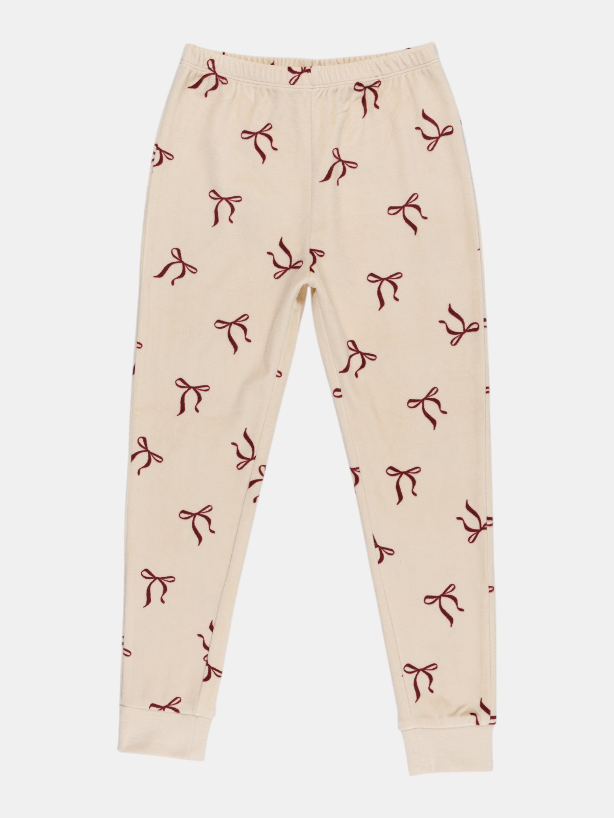 Pyjama velours motif noeud fille (6-14A) Pyjama velours motif noeud fille (6-14A)