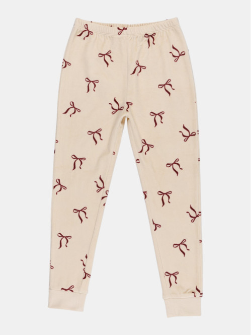 Pyjama velours motif noeud...