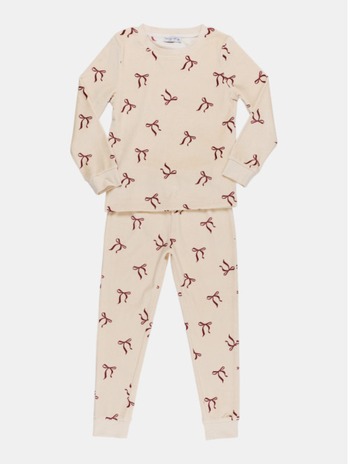 Pyjama velours motif noeud...