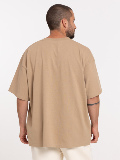 Tee-shirt oversize camel...