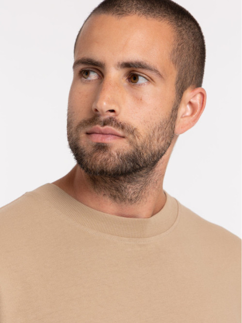 Tee-shirt oversize camel...