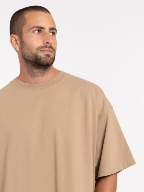 Tee-shirt oversize camel...