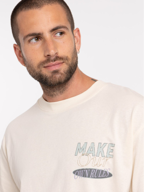 T-shirt ficelle imprimé dos...