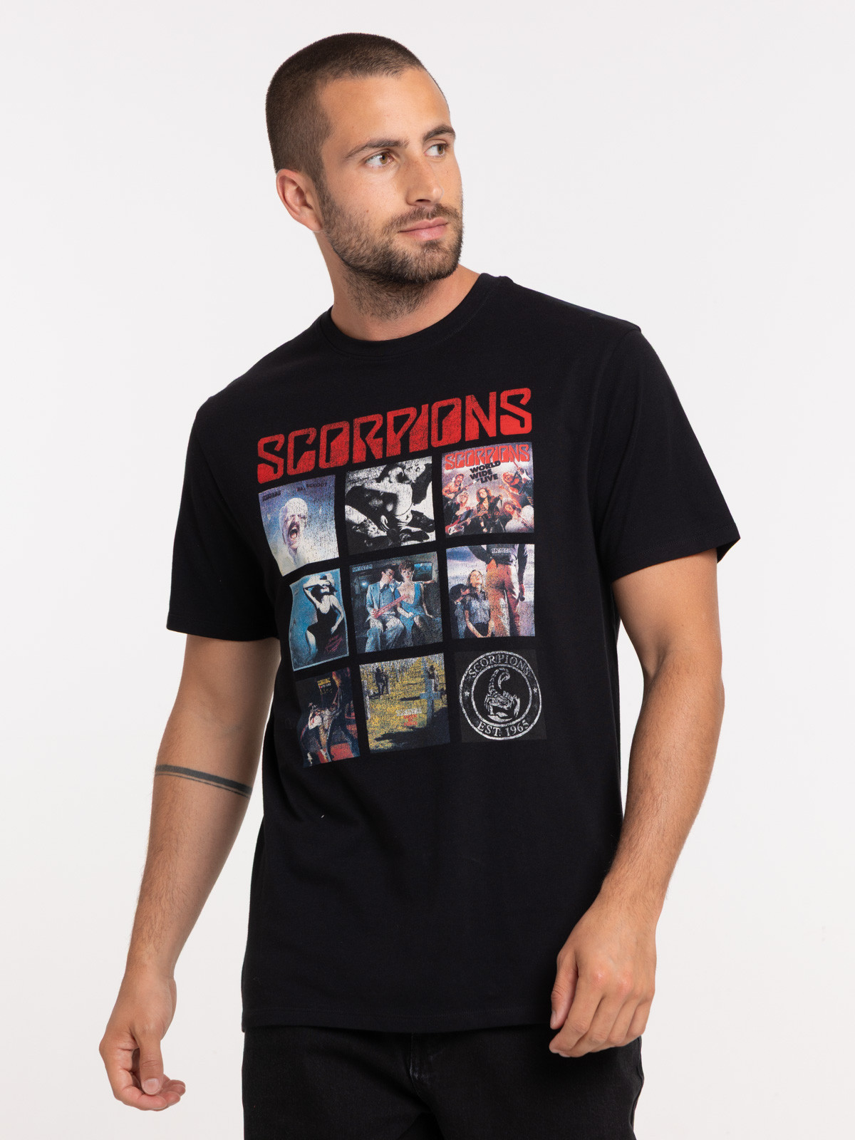 T-shirt noir Scorpions homme 