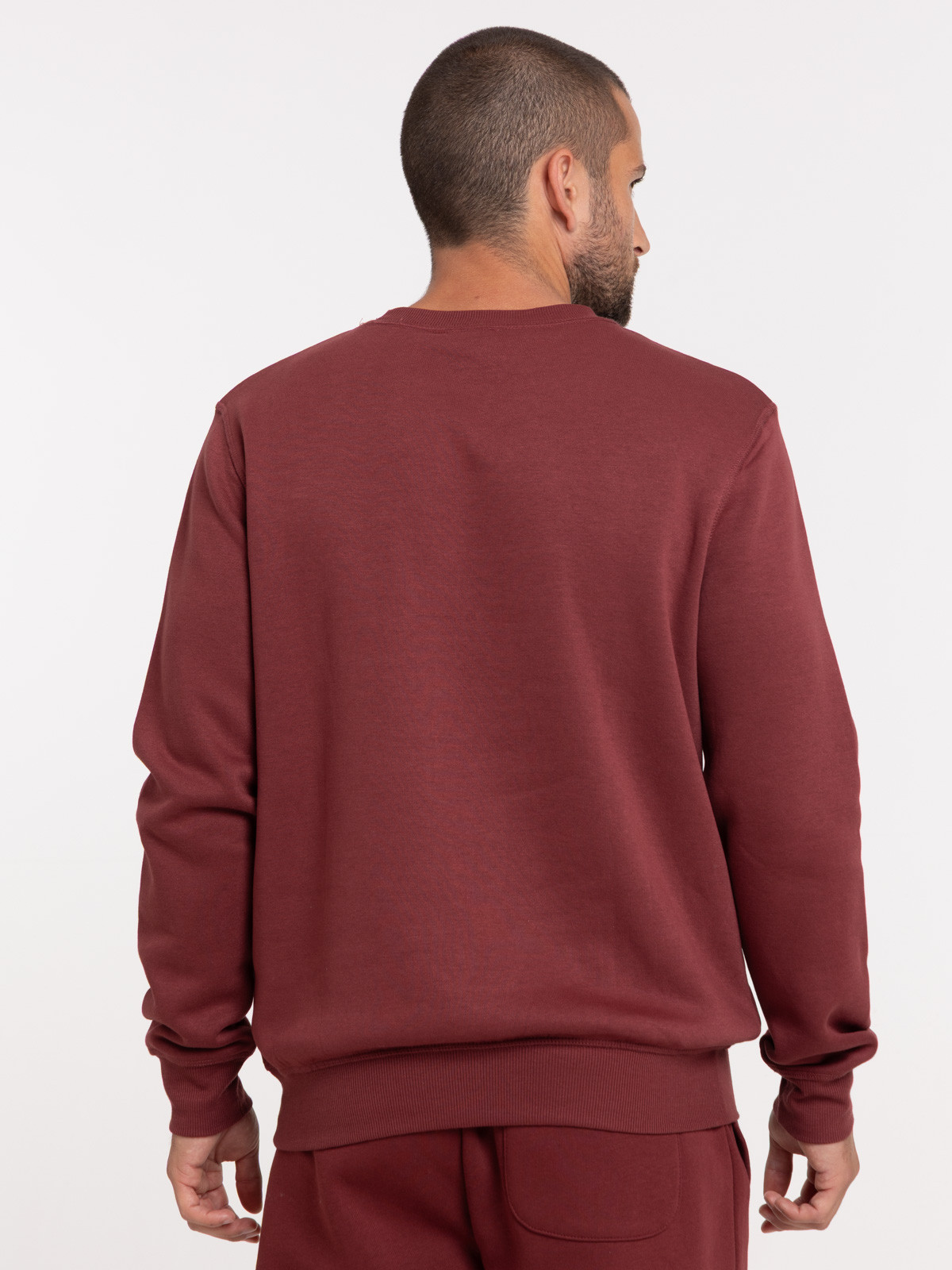 Sweat uni basique col rond homme