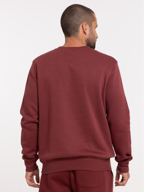 Sweat uni basique col rond homme