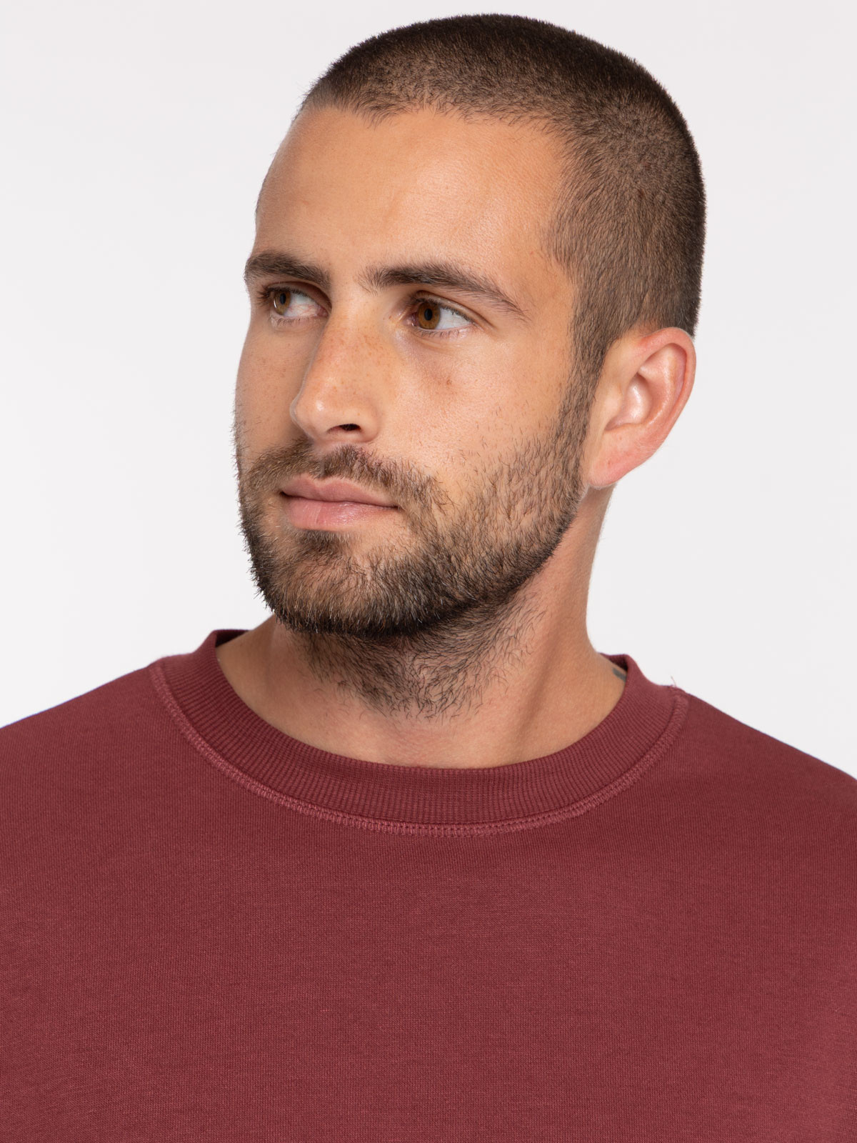 Sweat uni basique col rond homme
