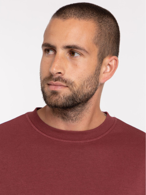 Sweat uni basique col rond homme