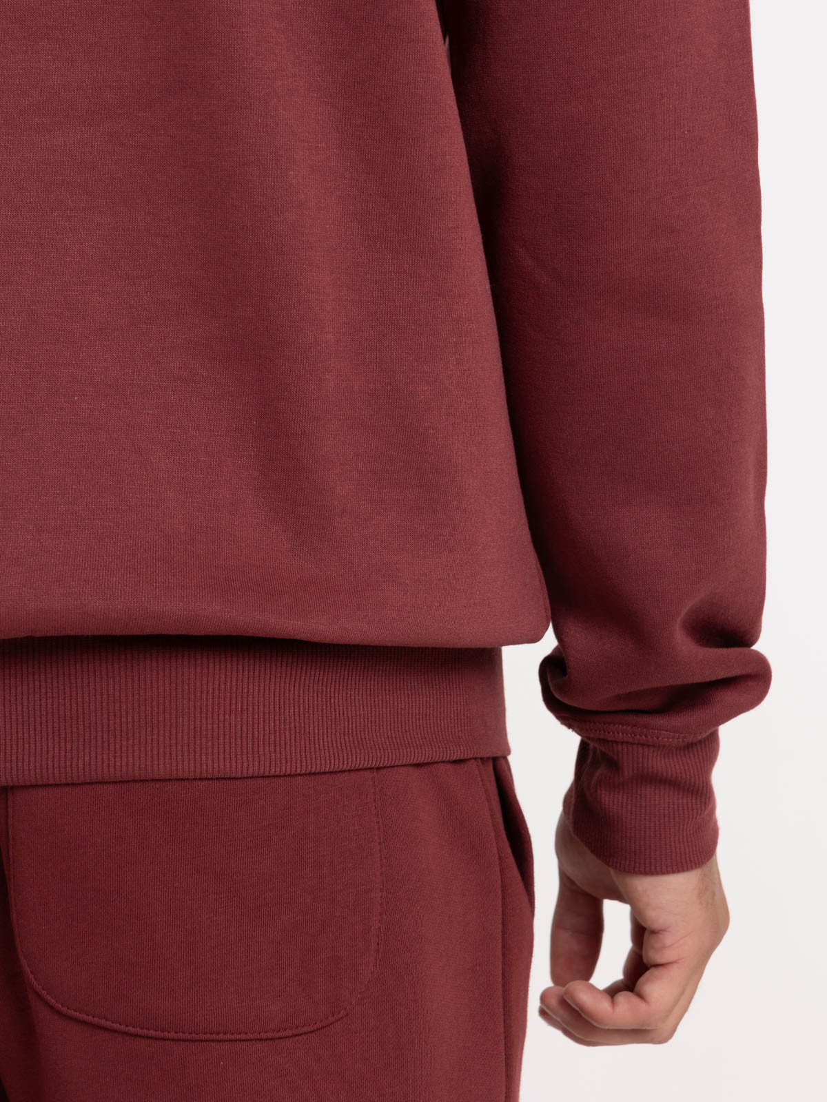 Sweat uni basique col rond homme