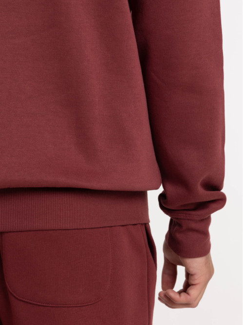 Sweat uni basique col rond homme