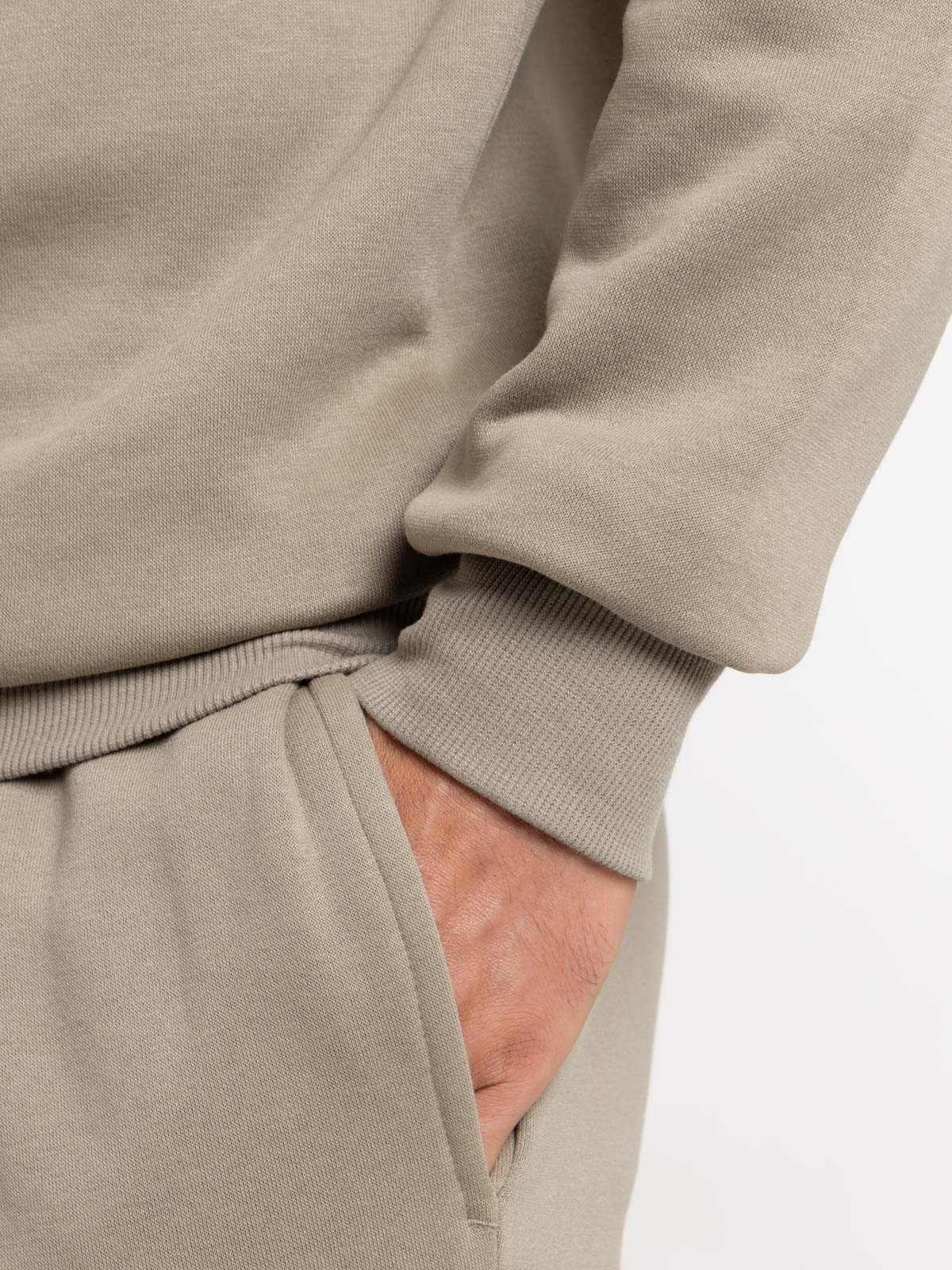 Sweat uni basique vert sauge homme