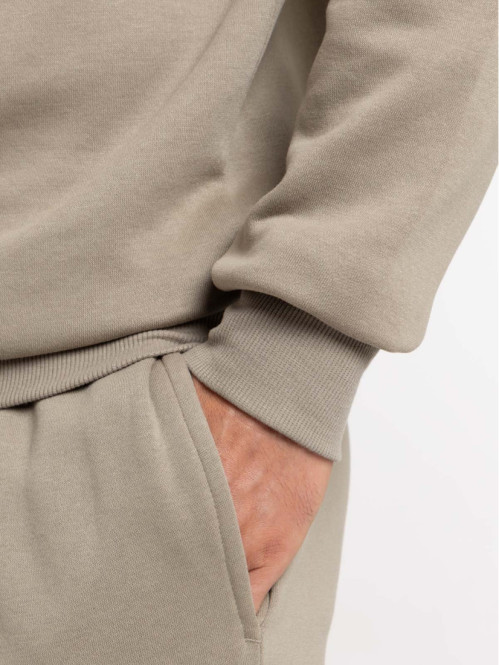 Sweat uni basique vert sauge homme