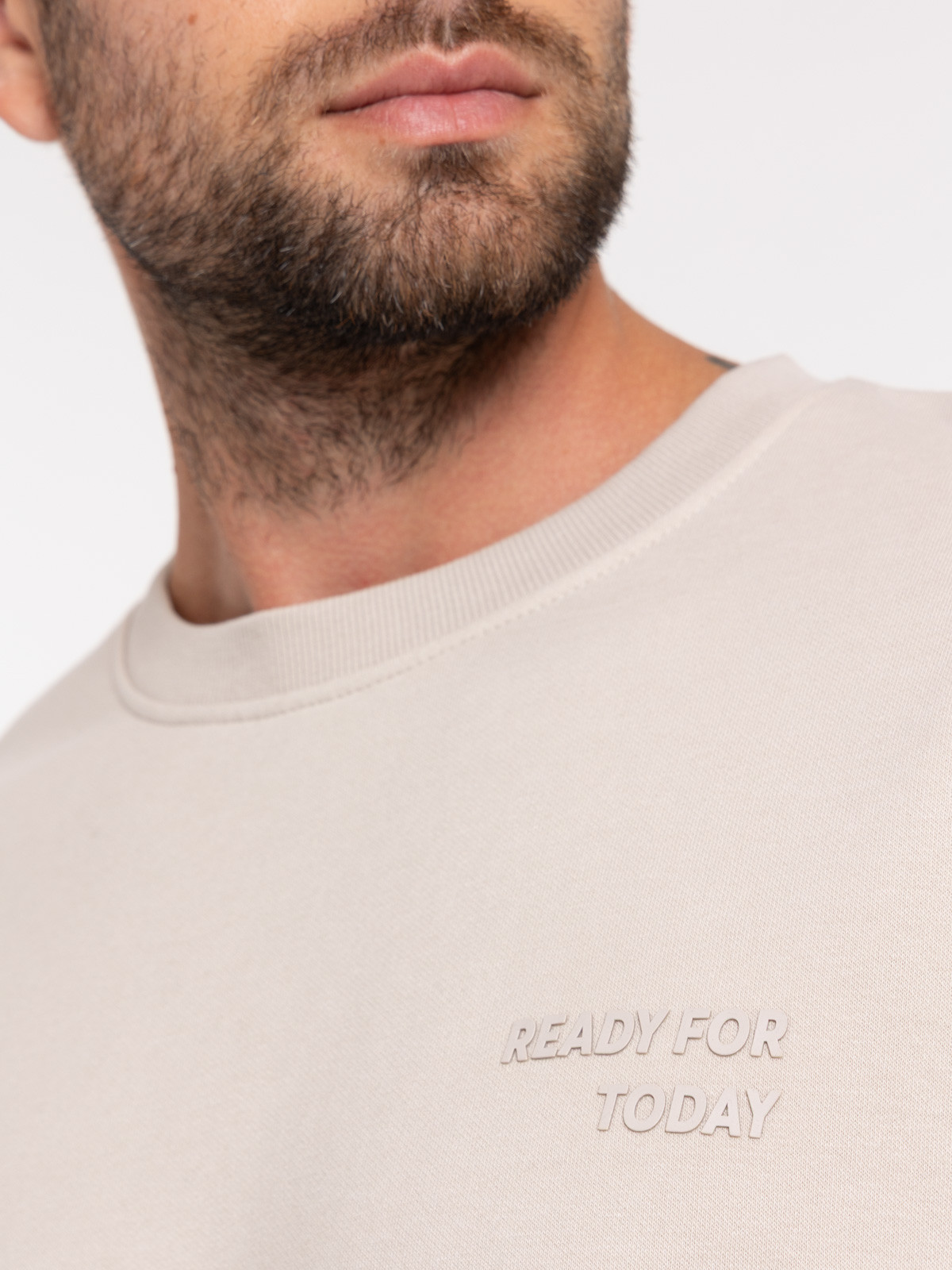 Sweat col rond imprimé poitrine homme Sweat col rond imprimé poitrine homme