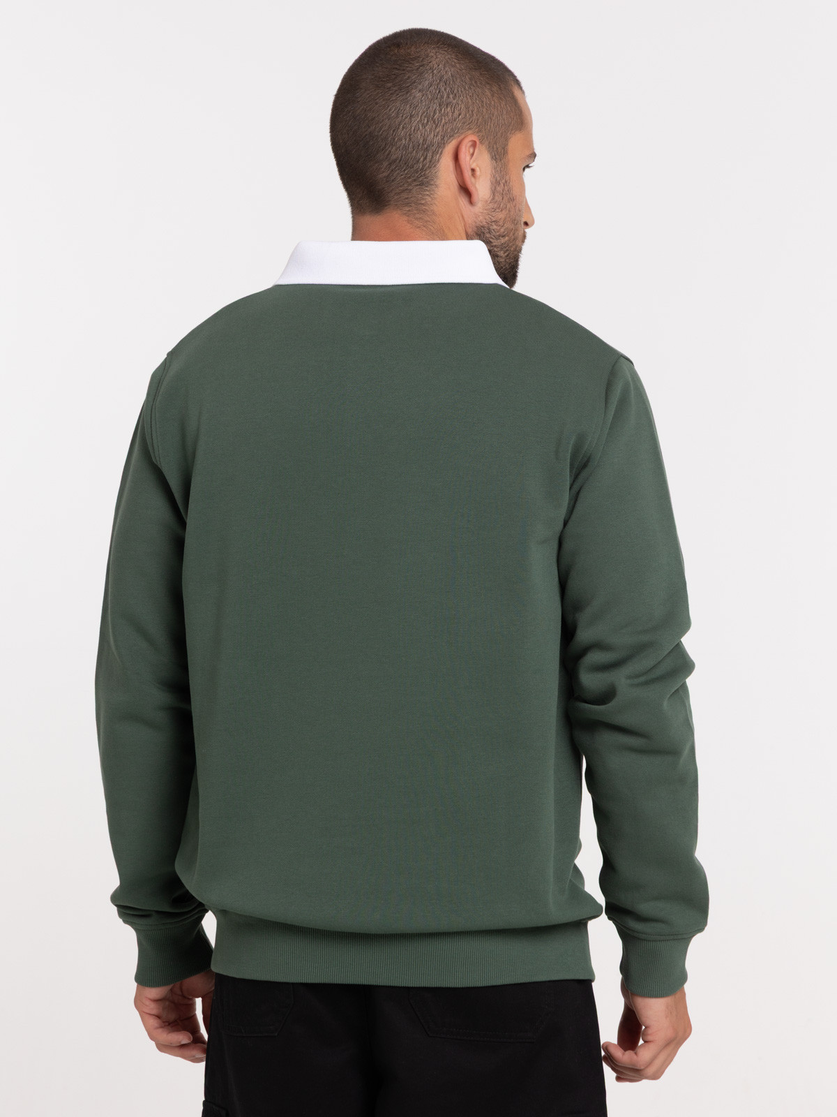 Sweat avec col contrasté imprimé homme Sweat avec col contrasté imprimé homme