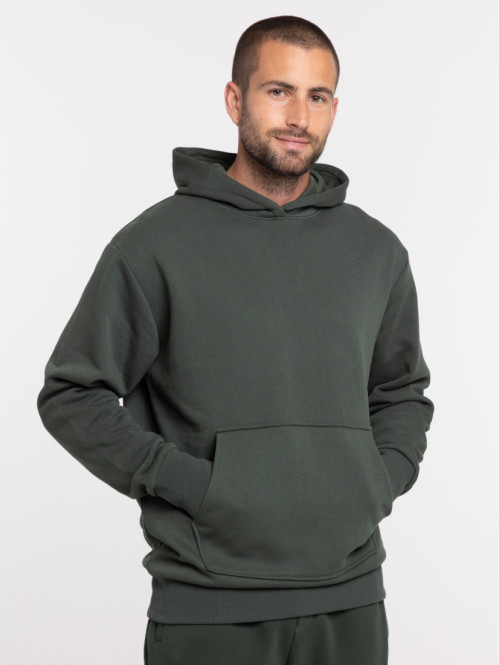 Sweat uni à capuche homme