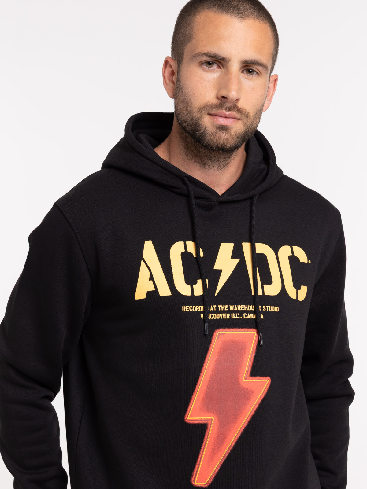 Sweat à capuche noir ACDC homme