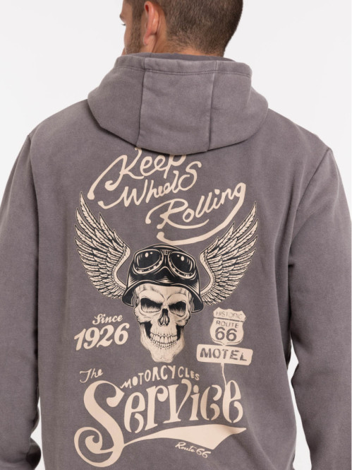 Sweat à capuche Route 66...