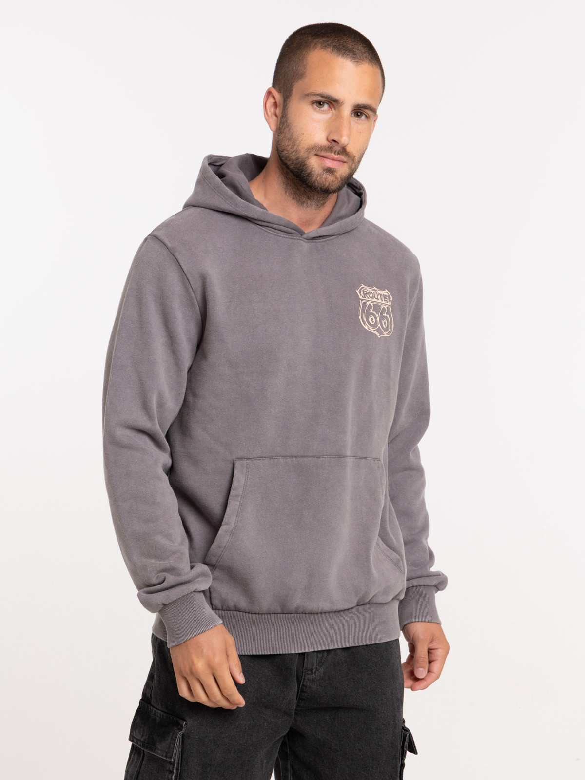 Sweat à capuche Route 66 motif dos homme Sweat à capuche Route 66 motif dos homme